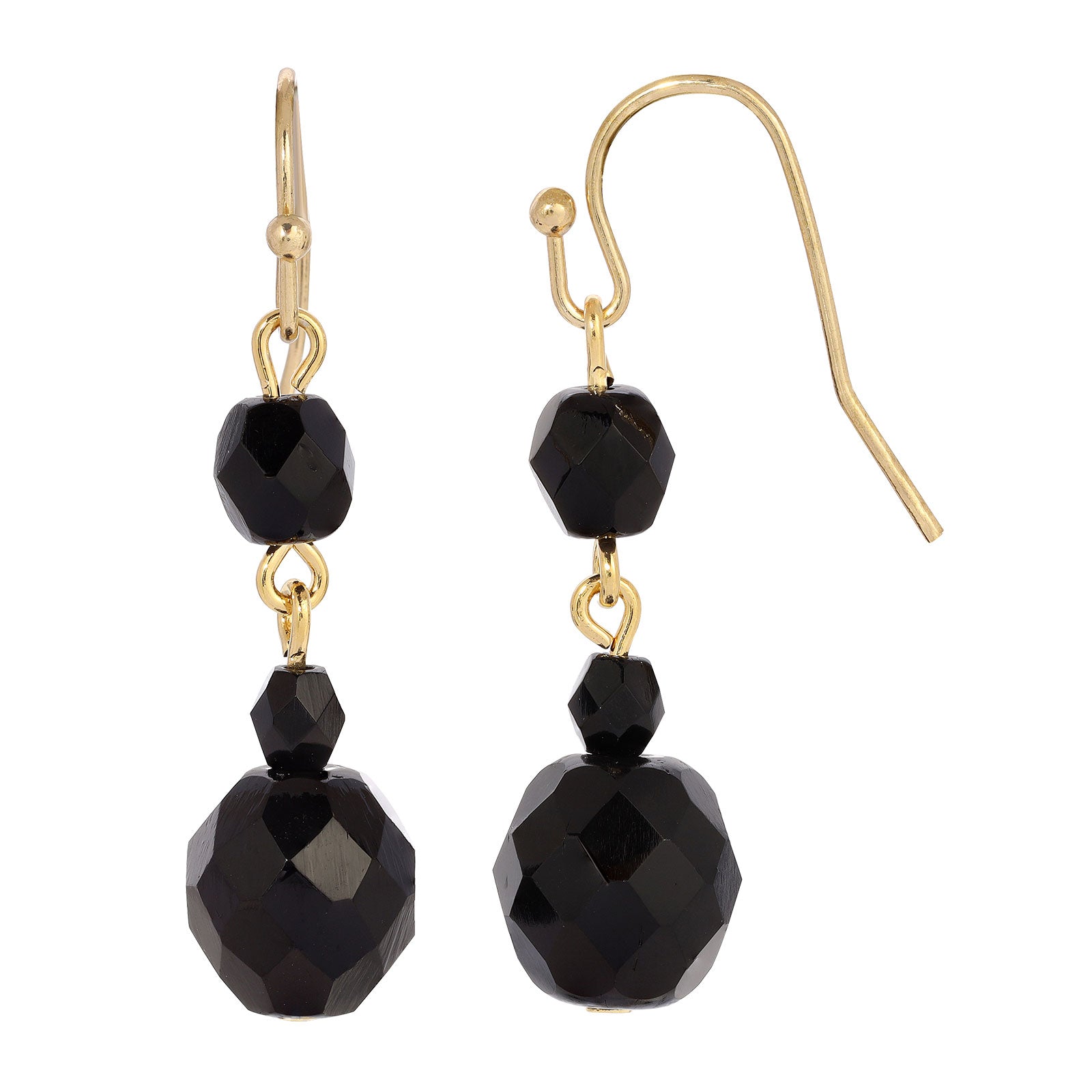 Black Rhodium Cube with Teal Glass Cube Beads Earrings - Walmart.com